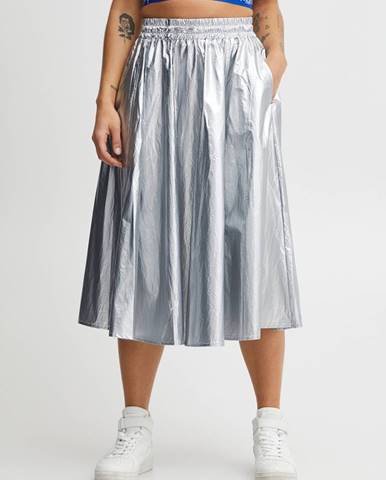 Dámska sukňa v striebornej farbe