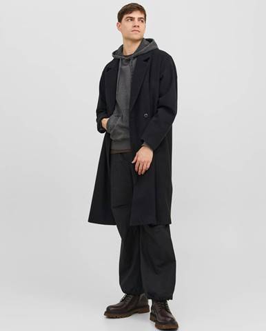 Čierny pánsky kabát s prímesou vlny  Harry