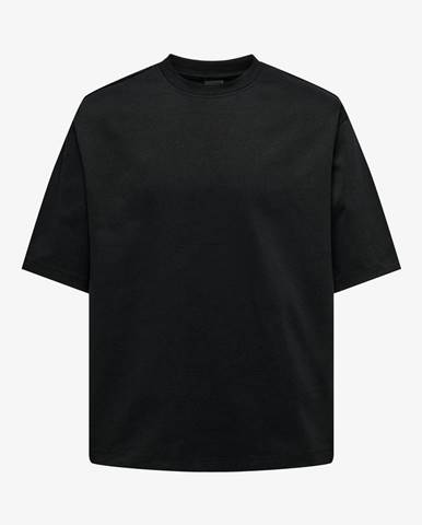 Čierne pánske basic oversize tričko  Millenium