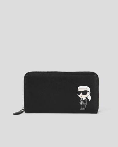 Čierna dámska kožená peňaženka