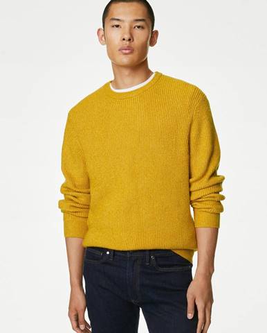 Žltý pánsky basic sveter