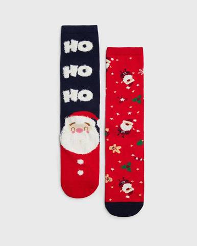 2 PACK Ponožky Santa vysoké