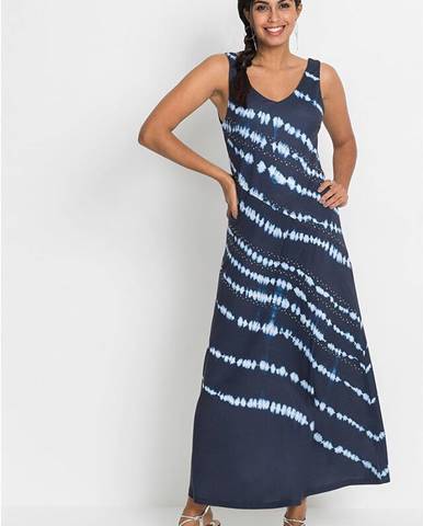 Maxi šaty s batikovým efektom