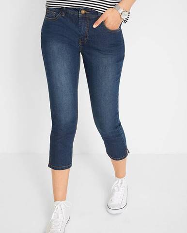 Komfort-strečové džínsy capri