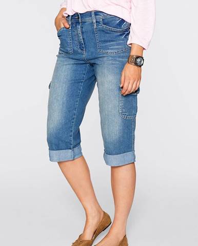 Kapsáčové strečové džínsy, capri-dĺžka
