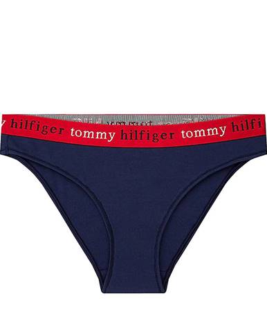 TOMMY HILFIGER - Tommy tmavomodré nohavičky z organickej bavlny -XS